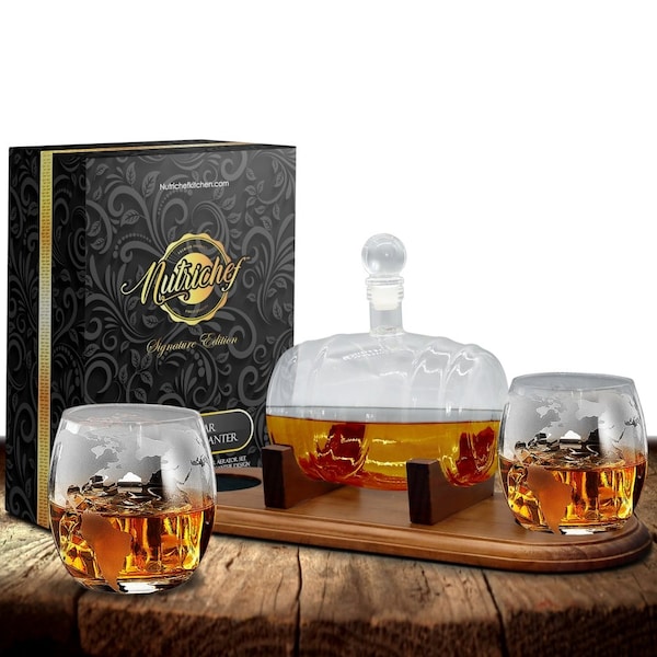 Nutrichef Whiskey & Wine Decanter Set, NCGDS19 NCGDS19 - main